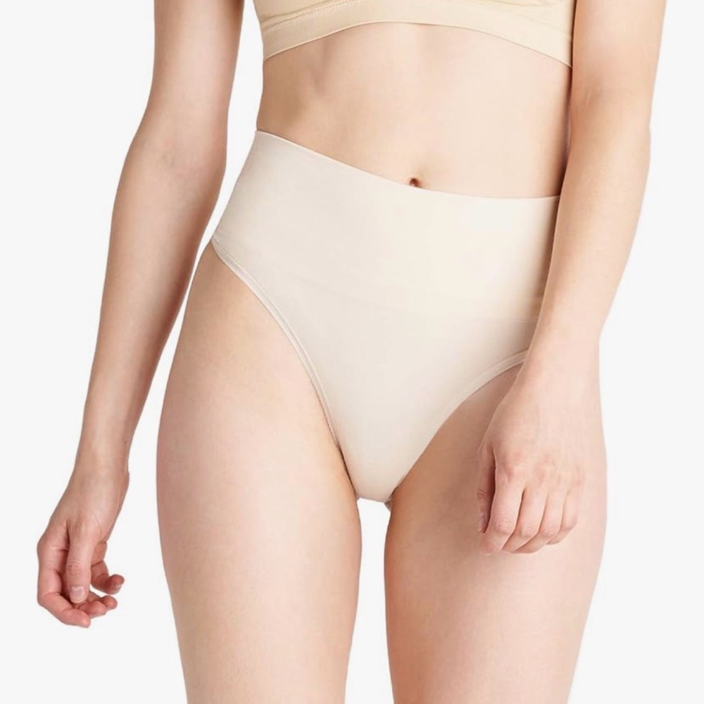 NWT Essentials by Tummy Tank Nylon Seamless Thong - 2 pairs, L/XL